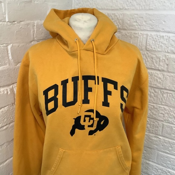 Champion Hoodie - Size S - Mustard - Buffs / Buffaloes- P2P 20” - Picture 2 of 8